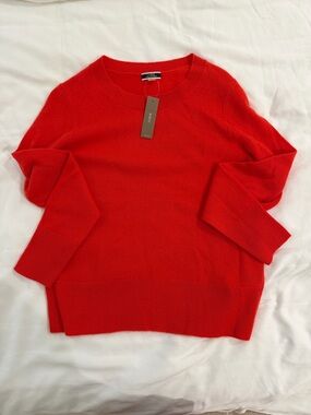 J Crew poppy red cashmere sweater XS NWT